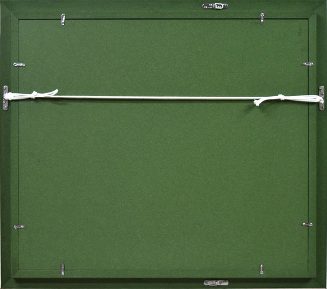 原賢司「北海道庁」油絵・F10号 額縁裏側画像