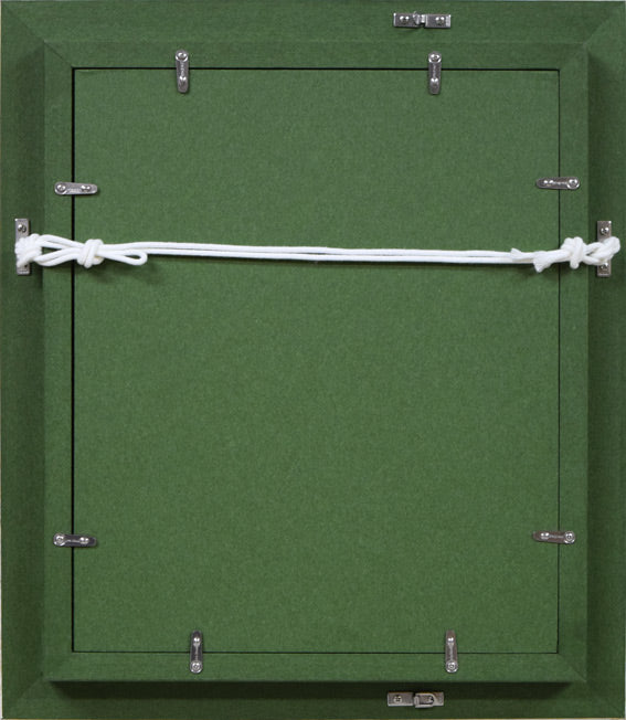 原義行「山の子ども」油絵・F3号 額縁裏側画像