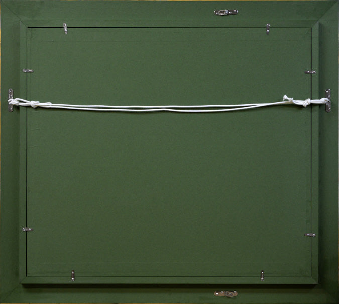 長谷川三雄「函館風景」油絵・F10号 額縁裏側部分