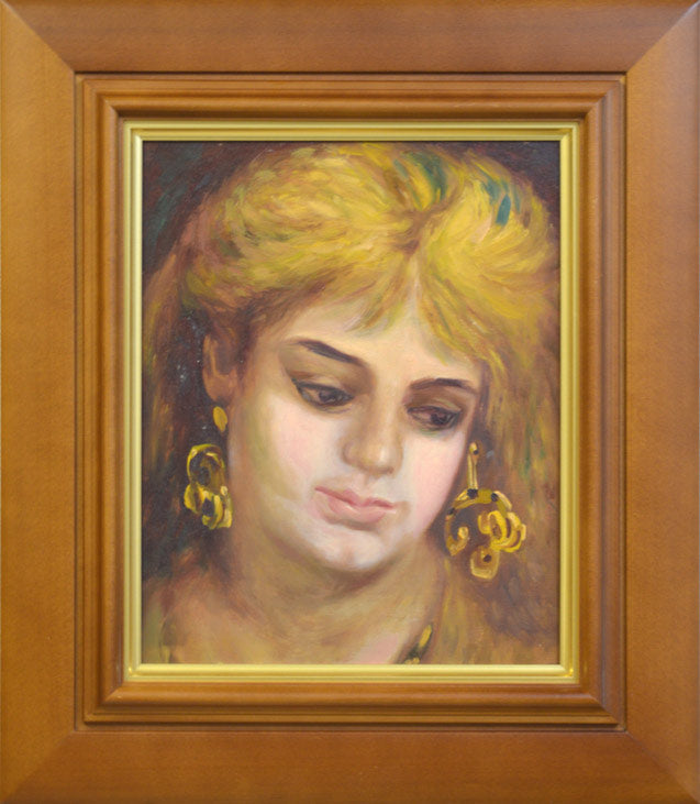 長谷川三雄「女性像」油絵・F3号