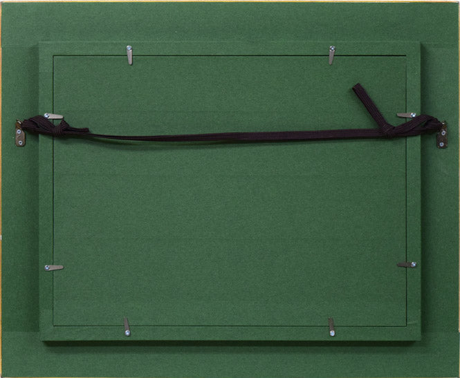 橋本禮三「初夏の赤レンガ(北海道庁)」油絵・F4号 額縁裏側画像