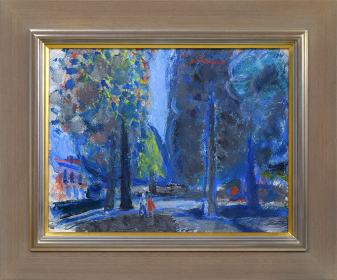 橋本三郎「PARIS郊外バギュウの夏」油絵・F6号