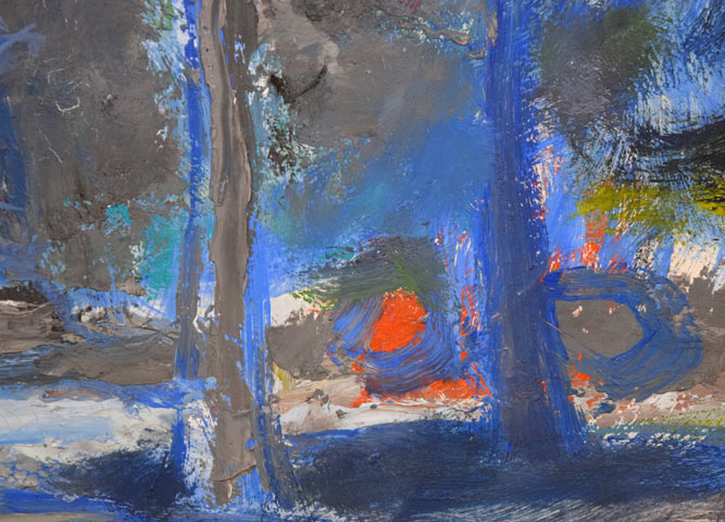 橋本三郎「PARIS郊外バギュウの夏」油絵・F6号 拡大画像4