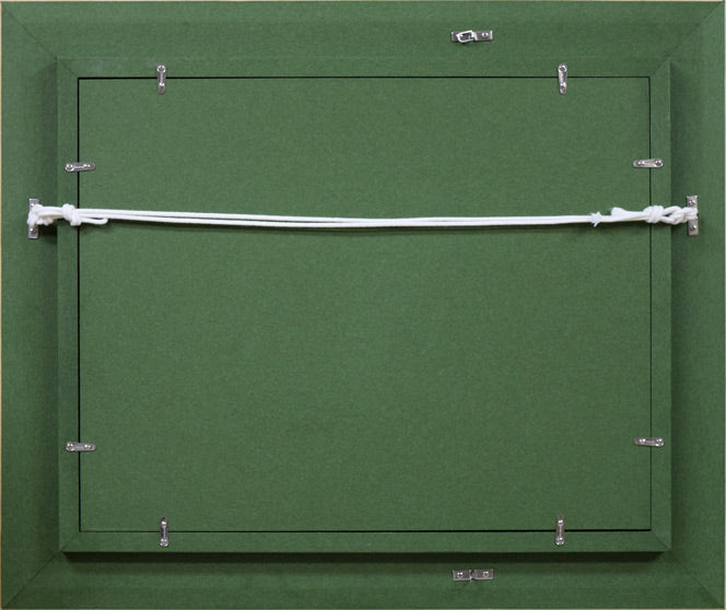 橋本三郎「PARIS郊外バギュウの夏」油絵・F6号 額縁裏側画像