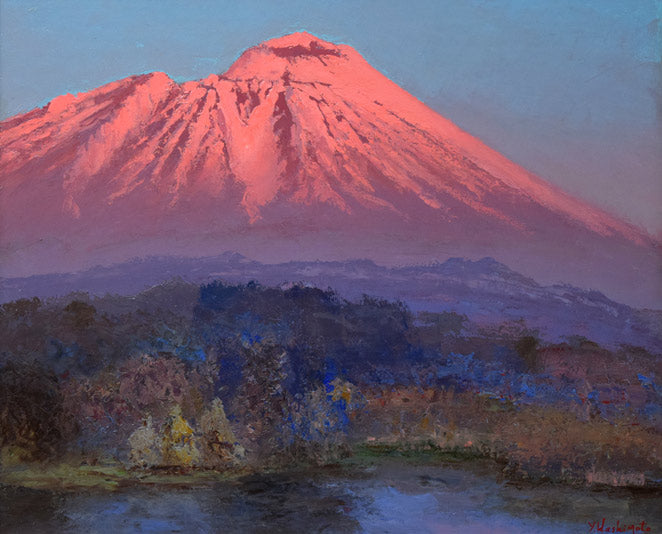 橋本八百二「岩手山」油絵・F15号 作品全体拡大画像