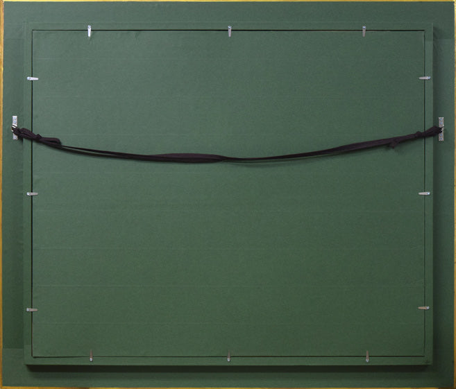 橋本八百二「岩手山」油絵・F15号 額縁裏側画像