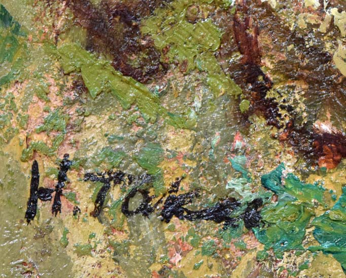 橋本太久麿「裸婦」油絵・F3号 サイン部分