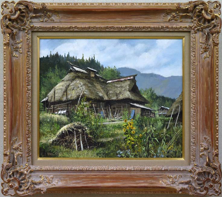 林喜市郎「夏の秘境」油絵・F8号