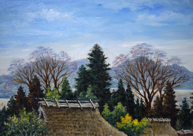 林与三郎「丹波美山の里(京都府)」油絵・F10号 拡大画像1