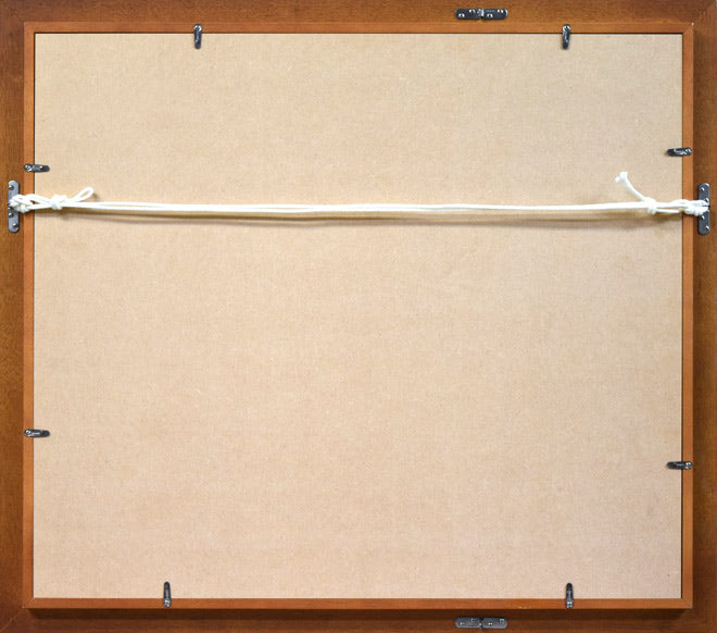 林与三郎「丹波美山の里(京都府)」油絵・F10号 額縁裏側画像