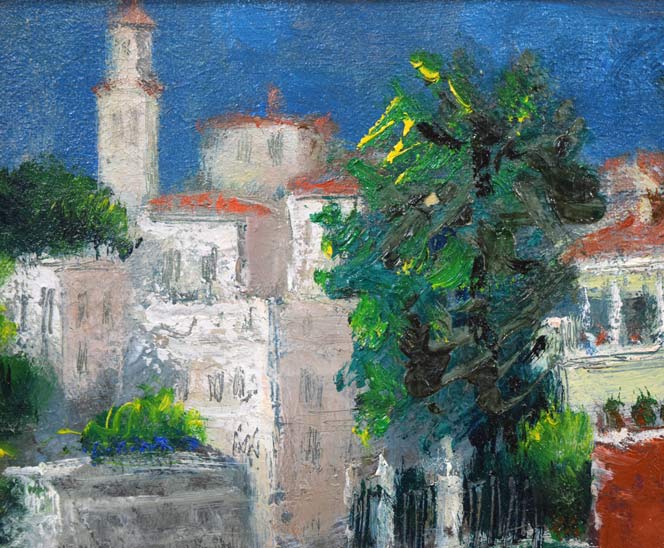 平賀亀祐「ベニス」油絵・F3号 拡大画像1