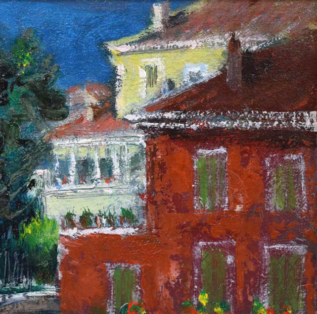 平賀亀祐「ベニス」油絵・F3号 拡大画像2