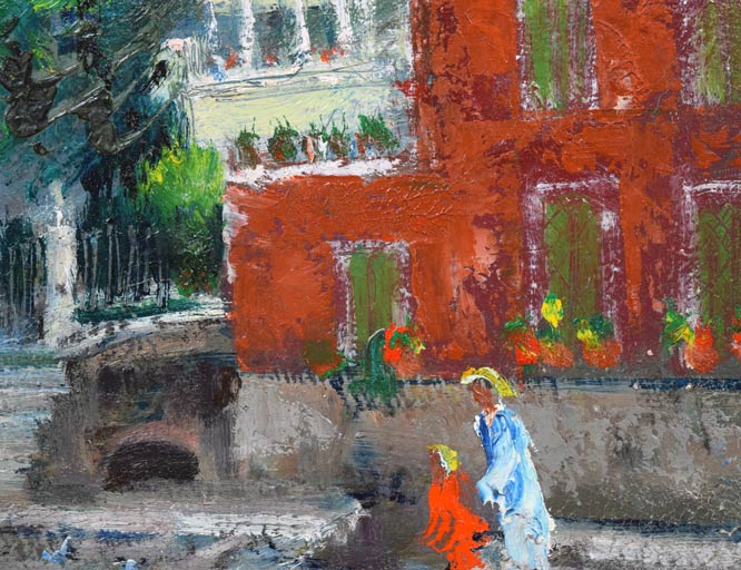 平賀亀祐「ベニス」油絵・F3号 拡大画像3