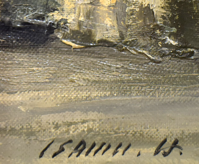 平川勇「パリの壁」油絵・F10号 サイン拡大画像