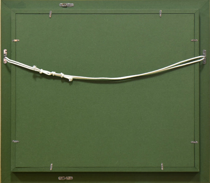 平川勇「パリの壁」油絵・F10号 額縁裏側画像