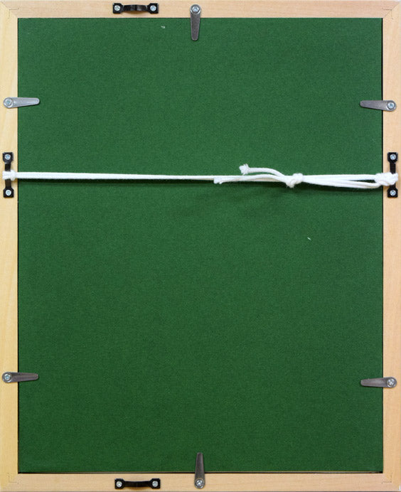 平沢喜之助「少女裸」油絵(14×10.7cm) 額縁裏側部分