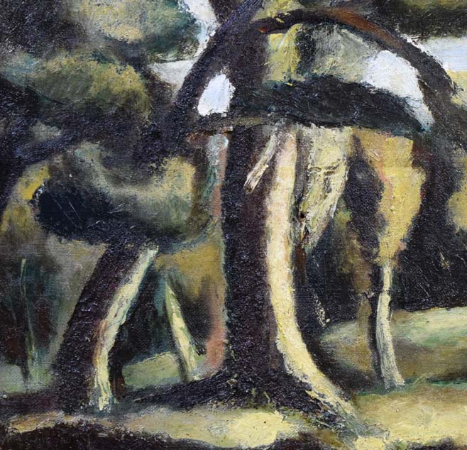 平沢貞章「風景画」油絵・F6号 拡大画像1