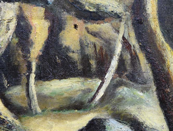 平沢貞章「風景画」油絵・F6号 拡大画像2