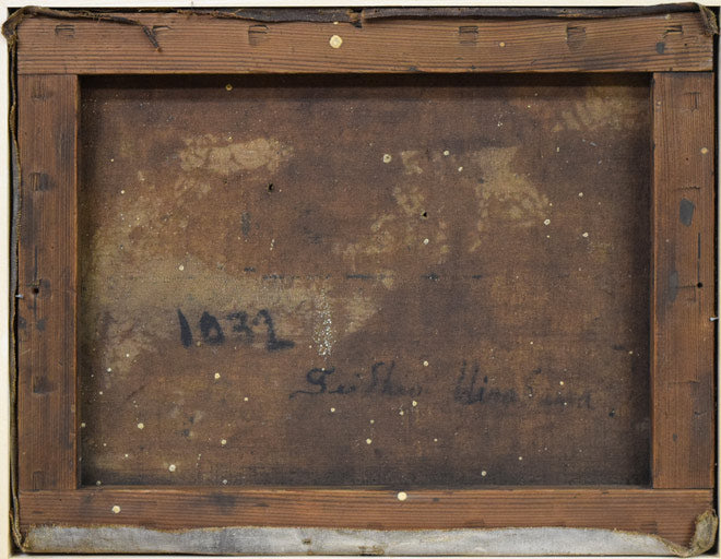 平沢貞章「風景画」油絵・F6号 キャンバス裏側画像