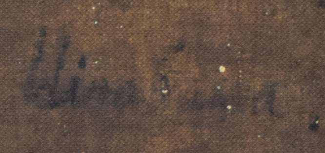 平沢貞章「風景画」油絵・F6号 裏書き拡大画像4