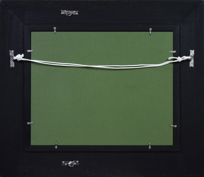 平沢貞章「風景画」油絵・F6号 額縁裏側画像