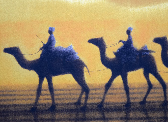 平山郁夫「流沙朝陽」シルクスクリーン版画 拡大画像2