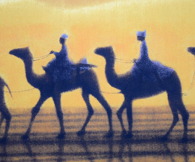 平山郁夫「流沙朝陽」シルクスクリーン版画 拡大画像3