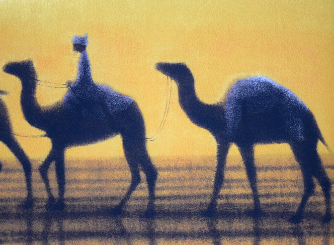 平山郁夫「流沙朝陽」シルクスクリーン版画 拡大画像4