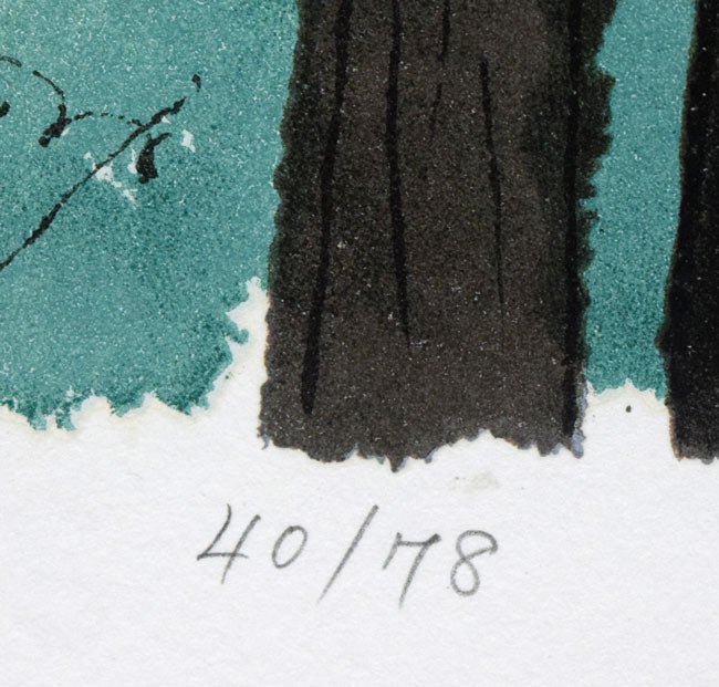 平山郁夫「本山寺五重塔(讃岐路)」リトグラフ 限定番号(ed,40/78)拡大画像