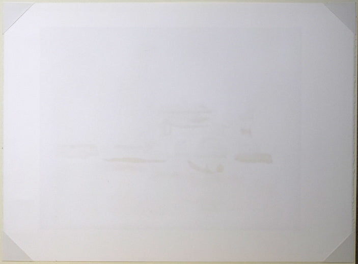 平山郁夫「ナイディアル橋(インド)」リトグラフ 作品裏側画像