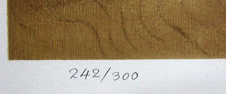 平山郁夫「敦煌莫高窟(シルクロード三題)」リトグラフ・1991年作 限定番号ed,242/300・レゾネNo,65