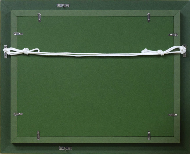 久守昭嘉(昭義)「ハリストス教会堂(函館)」油絵・F4号 額縁裏側画像