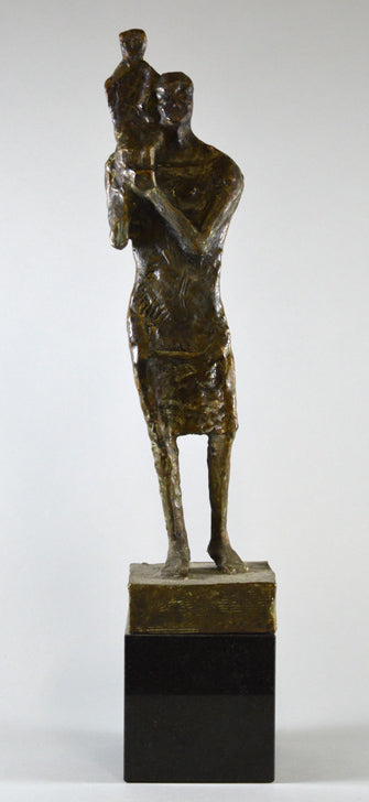 本田明二「親子像」ブロンズ4