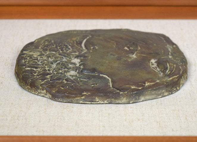 本田明二「ライラックの少女」ブロンズレリーフ額装 拡大画像3