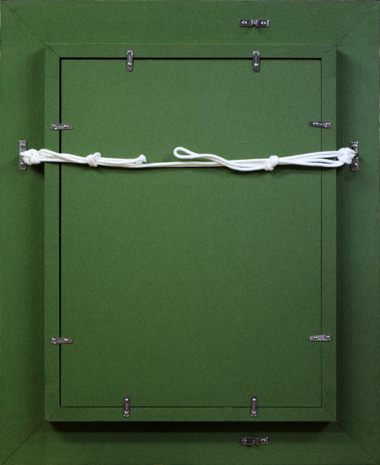 本藤等「ばら」油絵・F4号 額縁裏側部分