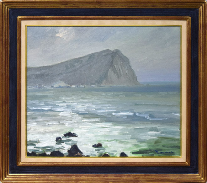 本間武男「シリパ岬(余市)」油絵・F10号