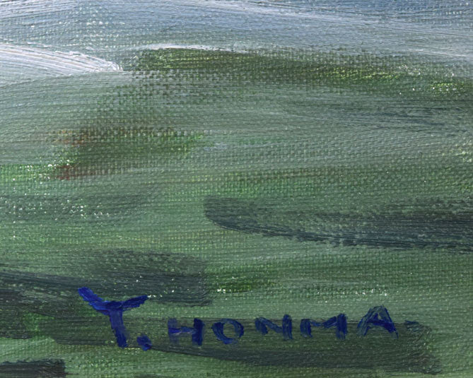 本間武男「シリパ岬(余市)」油絵・F10号 サイン拡大画像