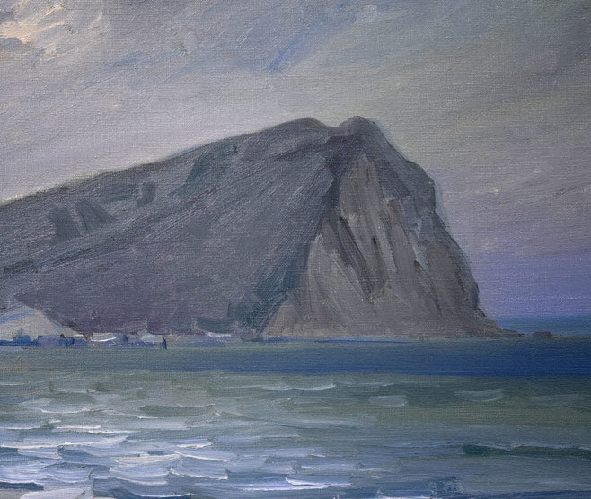 本間武男「シリパ岬(余市)」油絵・F10号 拡大画像1