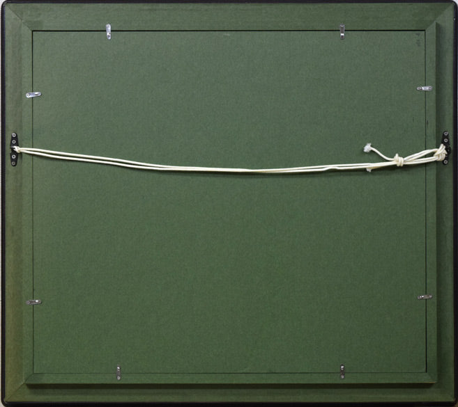 本間武男「シリパ岬(余市)」油絵・F10号 額縁裏側画像