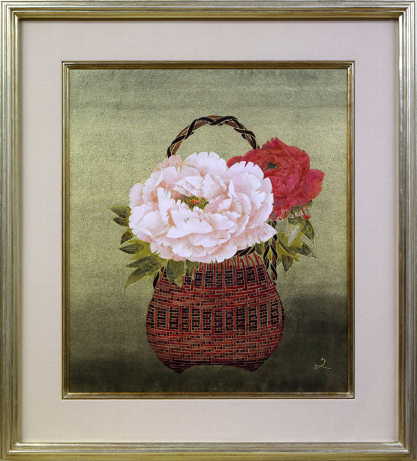 堀文子「牡丹」日本画・F10号