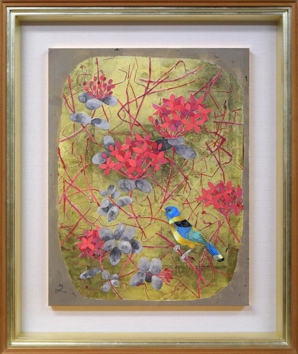 堀文子「南の花」日本画・F6号