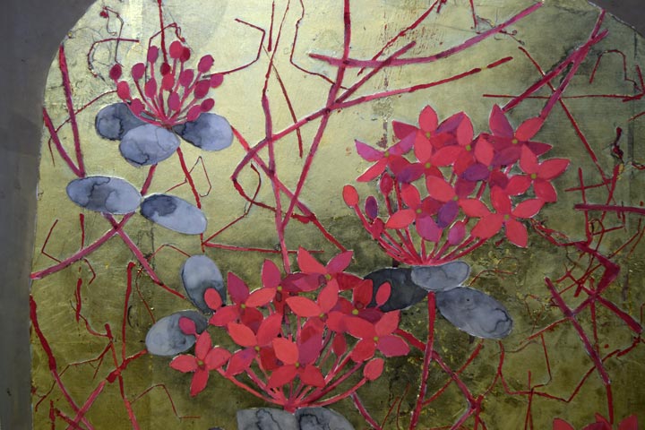 堀文子「南の花」日本画・F6号 拡大画像2