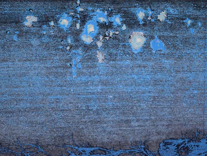 星襄一「夜景(小)」木版画 拡大画像1