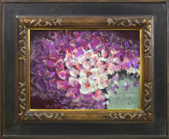 堀田高「花(南仏カーニュにて)」油絵・F4号