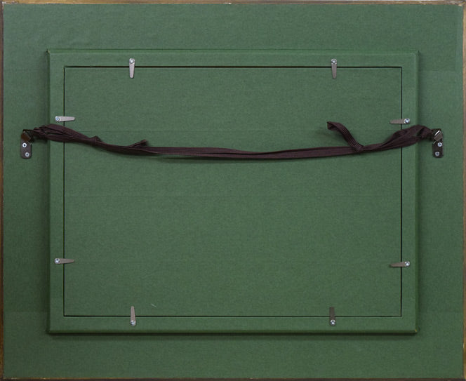 堀田高「花(南仏カーニュにて)」油絵・F4号 額縁裏側画像