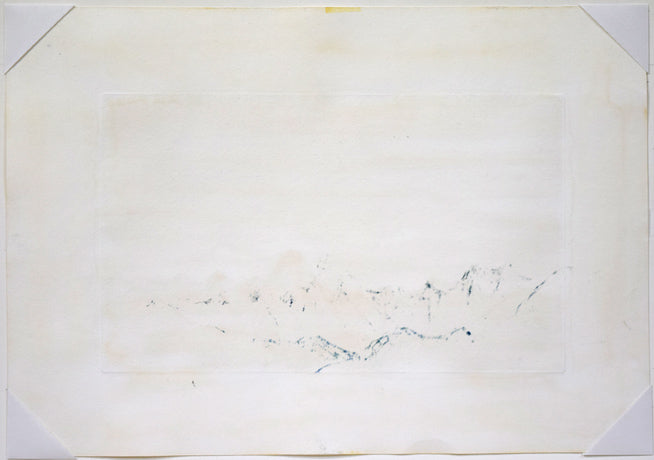 一原有徳「日高山脈・1839峰」モノタイプ(1点物銅版画) 作品シート裏側画像