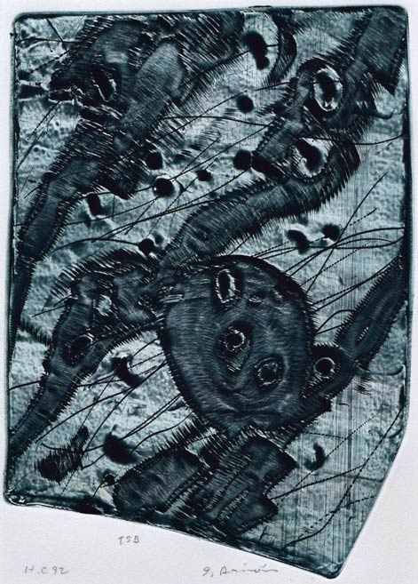 一原有徳「TSB」銅版画 作品全体拡大画像