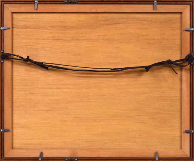 一原有徳「余市岳」銅版画 額縁裏側画像