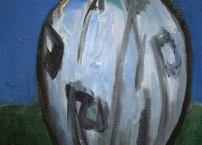 一木万寿三「ばら」油絵・F6号 拡大画像5