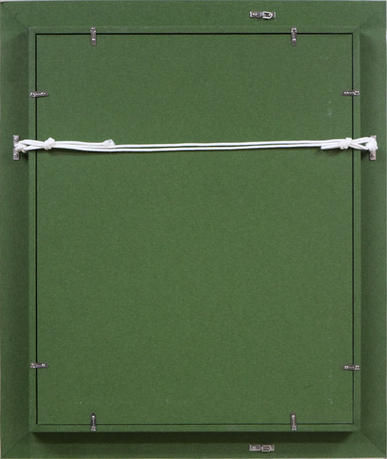 一木万寿三「ばら」油絵・F6号 額縁裏側画像